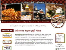 Tablet Screenshot of pizzabostonstyle.com